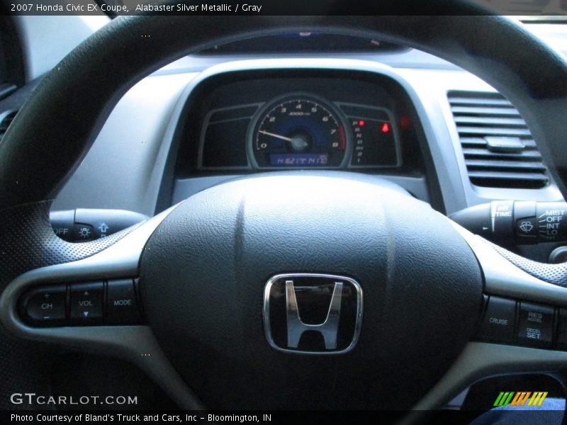 Alabaster Silver Metallic / Gray 2007 Honda Civic EX Coupe