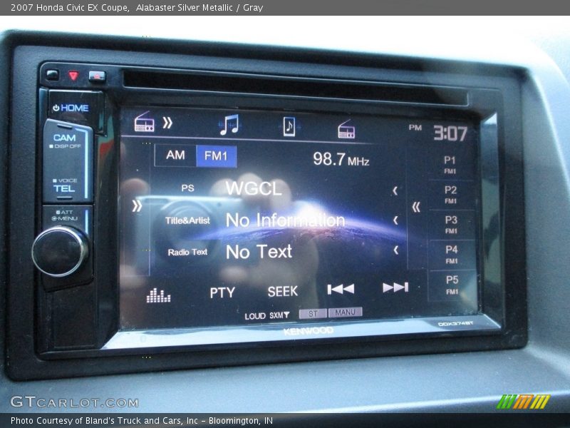 Alabaster Silver Metallic / Gray 2007 Honda Civic EX Coupe