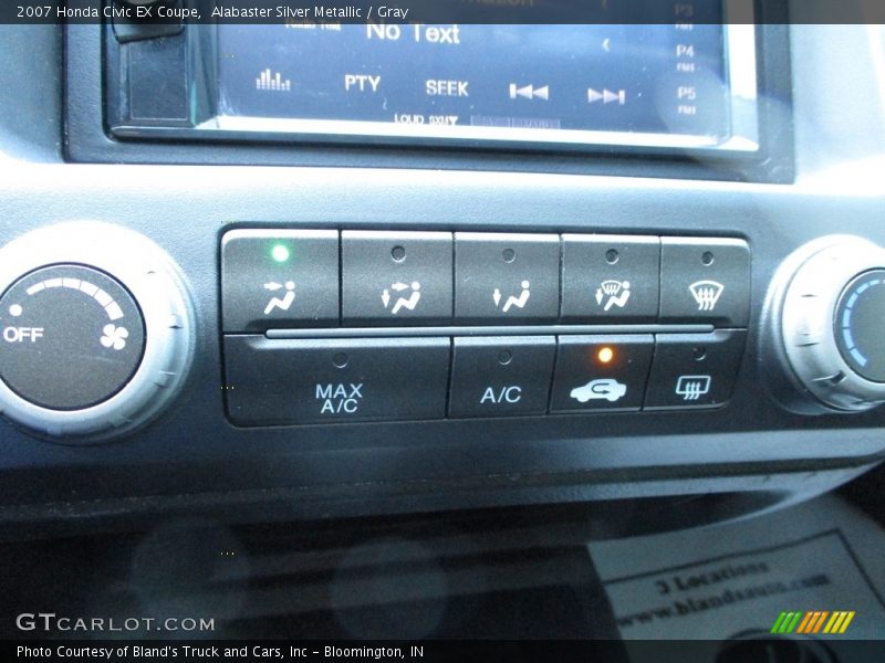 Alabaster Silver Metallic / Gray 2007 Honda Civic EX Coupe