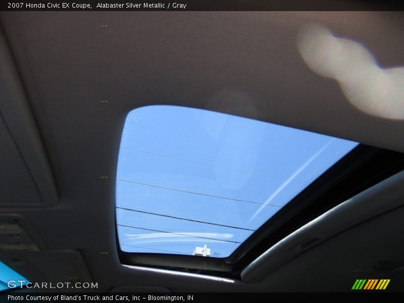 Alabaster Silver Metallic / Gray 2007 Honda Civic EX Coupe