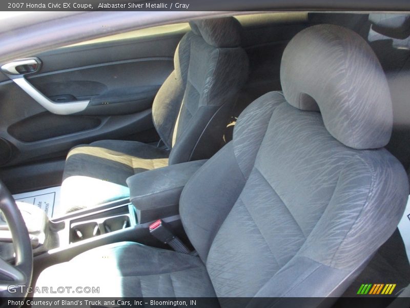 Alabaster Silver Metallic / Gray 2007 Honda Civic EX Coupe