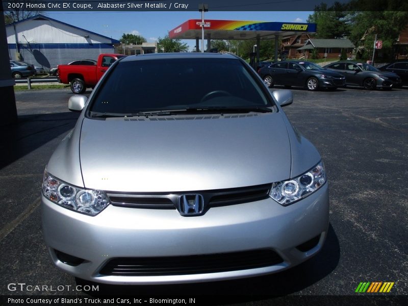 Alabaster Silver Metallic / Gray 2007 Honda Civic EX Coupe