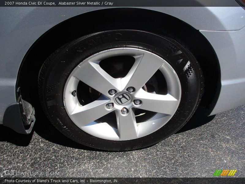 Alabaster Silver Metallic / Gray 2007 Honda Civic EX Coupe