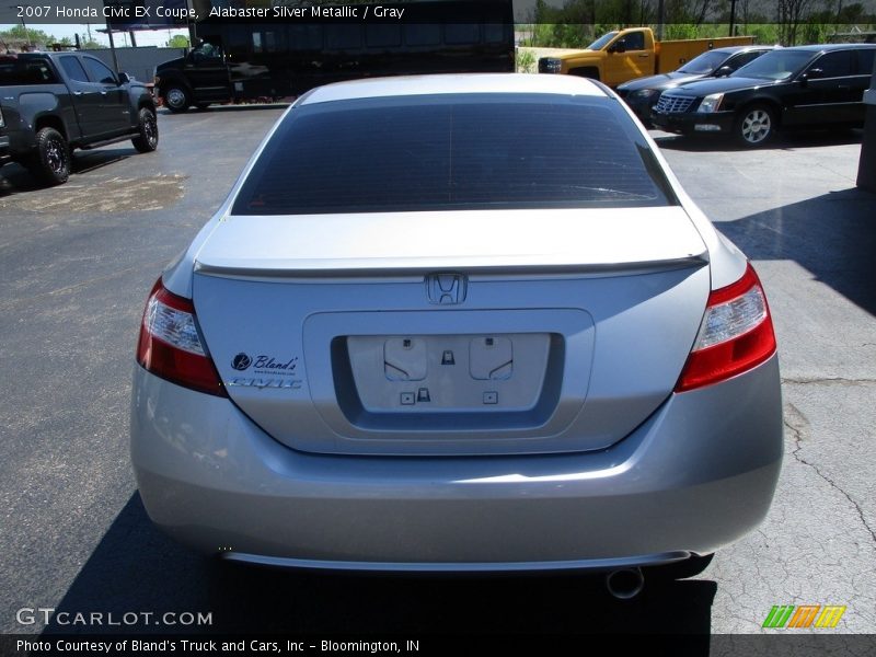 Alabaster Silver Metallic / Gray 2007 Honda Civic EX Coupe
