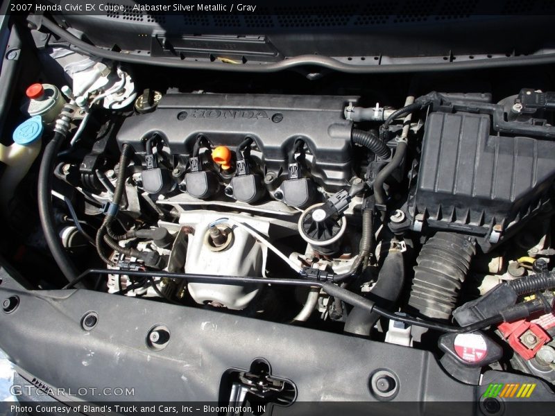 Alabaster Silver Metallic / Gray 2007 Honda Civic EX Coupe