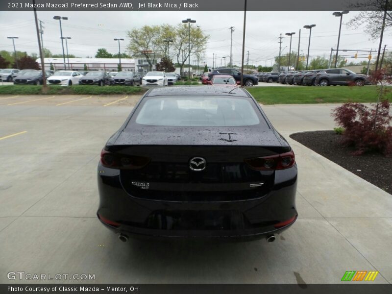 Jet Black Mica / Black 2021 Mazda Mazda3 Preferred Sedan AWD