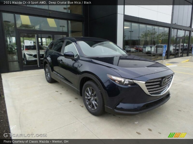 Deep Crystal Blue Mica / Black 2021 Mazda CX-9 Sport AWD