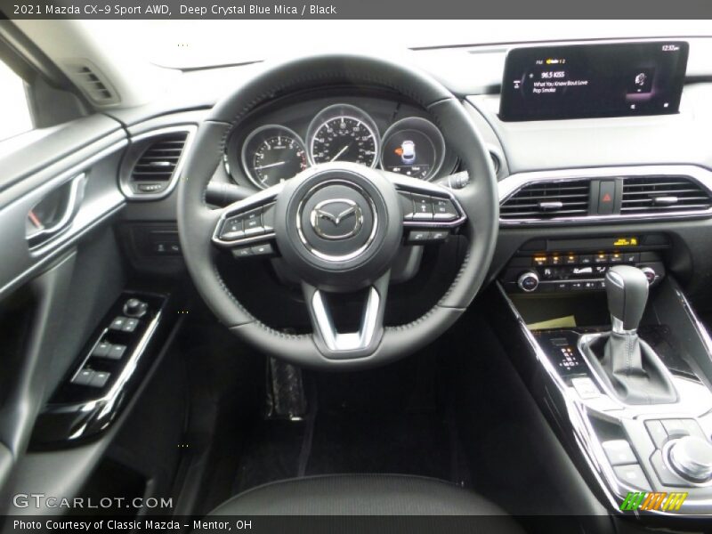 Deep Crystal Blue Mica / Black 2021 Mazda CX-9 Sport AWD