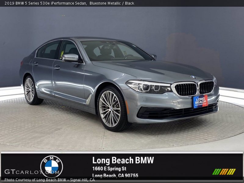 Bluestone Metallic / Black 2019 BMW 5 Series 530e iPerformance Sedan