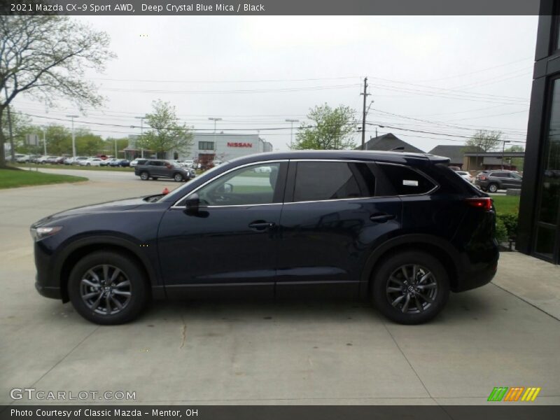 Deep Crystal Blue Mica / Black 2021 Mazda CX-9 Sport AWD