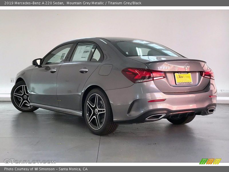 Mountain Grey Metallic / Titanium Grey/Black 2019 Mercedes-Benz A 220 Sedan