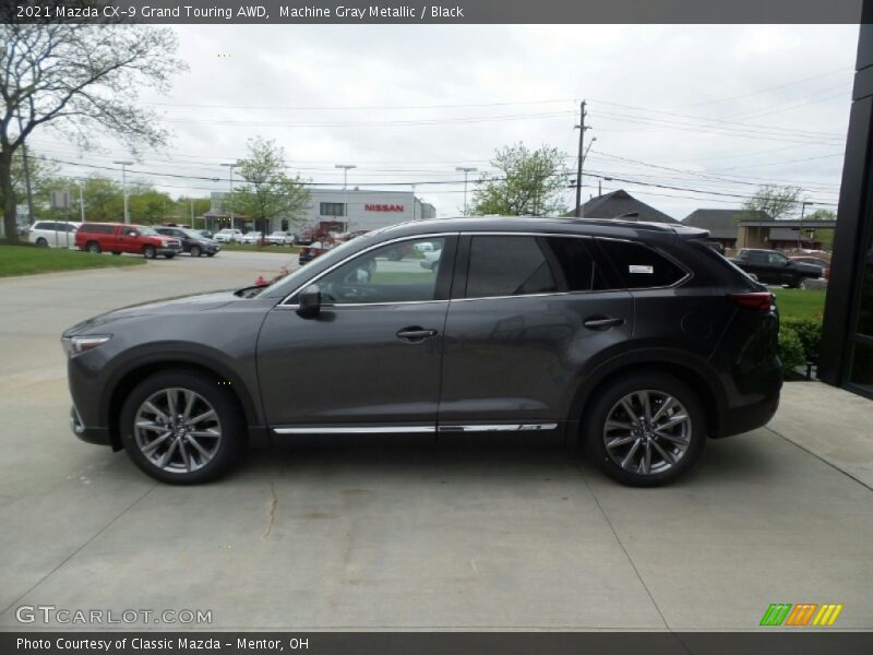 Machine Gray Metallic / Black 2021 Mazda CX-9 Grand Touring AWD