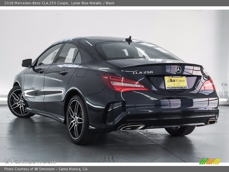 Lunar Blue Metallic / Black 2018 Mercedes-Benz CLA 250 Coupe