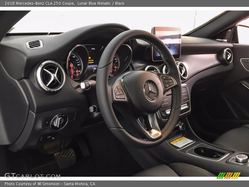 Lunar Blue Metallic / Black 2018 Mercedes-Benz CLA 250 Coupe