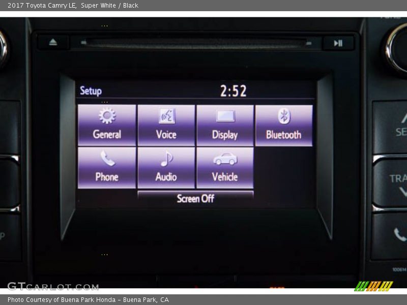Super White / Black 2017 Toyota Camry LE