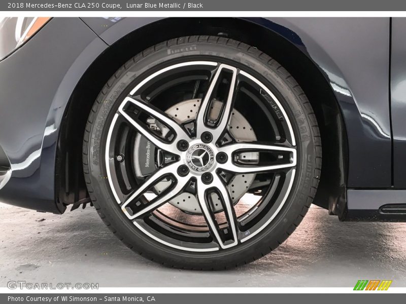Lunar Blue Metallic / Black 2018 Mercedes-Benz CLA 250 Coupe