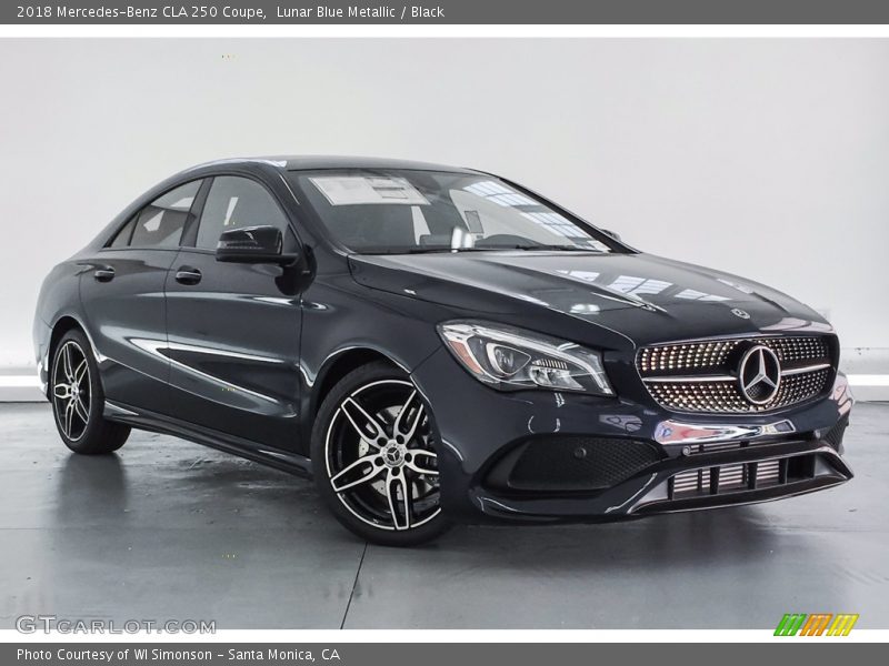 Lunar Blue Metallic / Black 2018 Mercedes-Benz CLA 250 Coupe