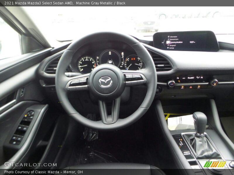 Machine Gray Metallic / Black 2021 Mazda Mazda3 Select Sedan AWD