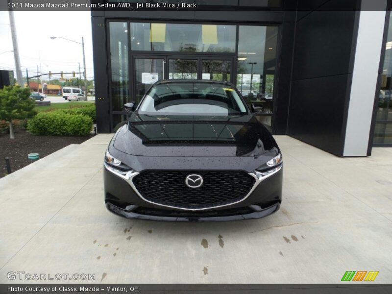 Jet Black Mica / Black 2021 Mazda Mazda3 Premium Sedan AWD
