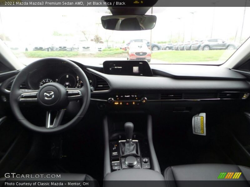 Jet Black Mica / Black 2021 Mazda Mazda3 Premium Sedan AWD