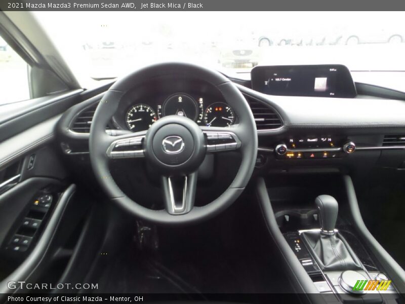 Jet Black Mica / Black 2021 Mazda Mazda3 Premium Sedan AWD