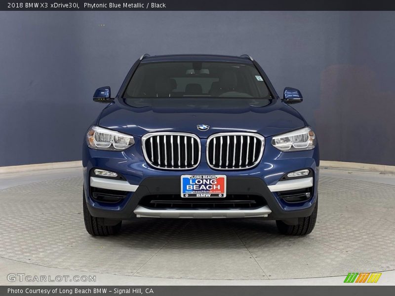 Phytonic Blue Metallic / Black 2018 BMW X3 xDrive30i