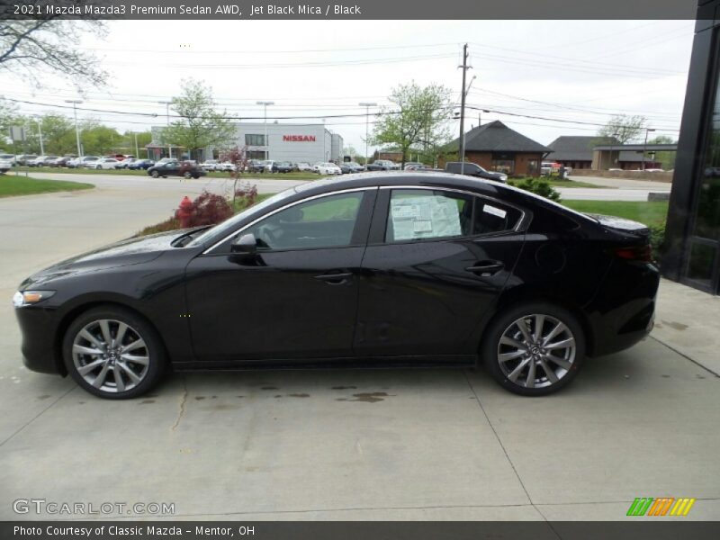 Jet Black Mica / Black 2021 Mazda Mazda3 Premium Sedan AWD