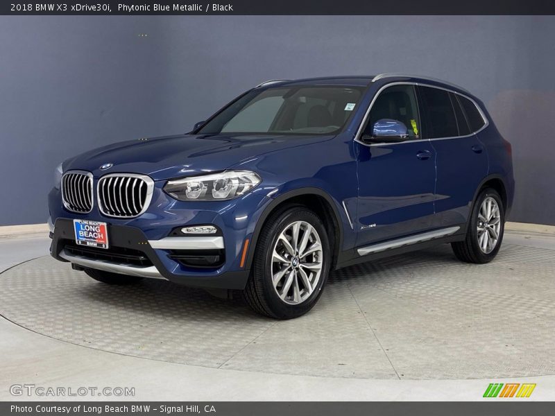 Phytonic Blue Metallic / Black 2018 BMW X3 xDrive30i