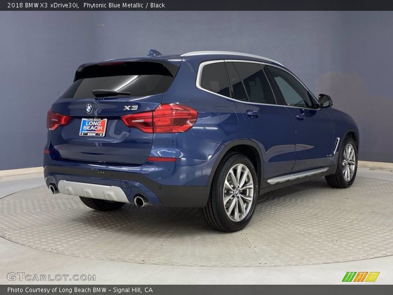 Phytonic Blue Metallic / Black 2018 BMW X3 xDrive30i