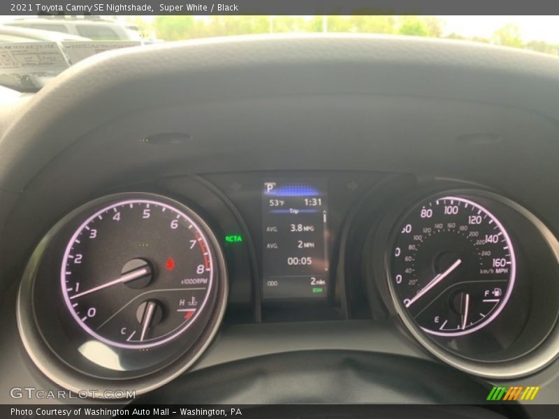 Super White / Black 2021 Toyota Camry SE Nightshade