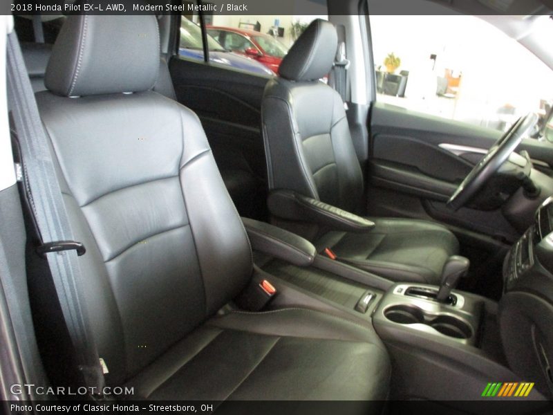 Modern Steel Metallic / Black 2018 Honda Pilot EX-L AWD