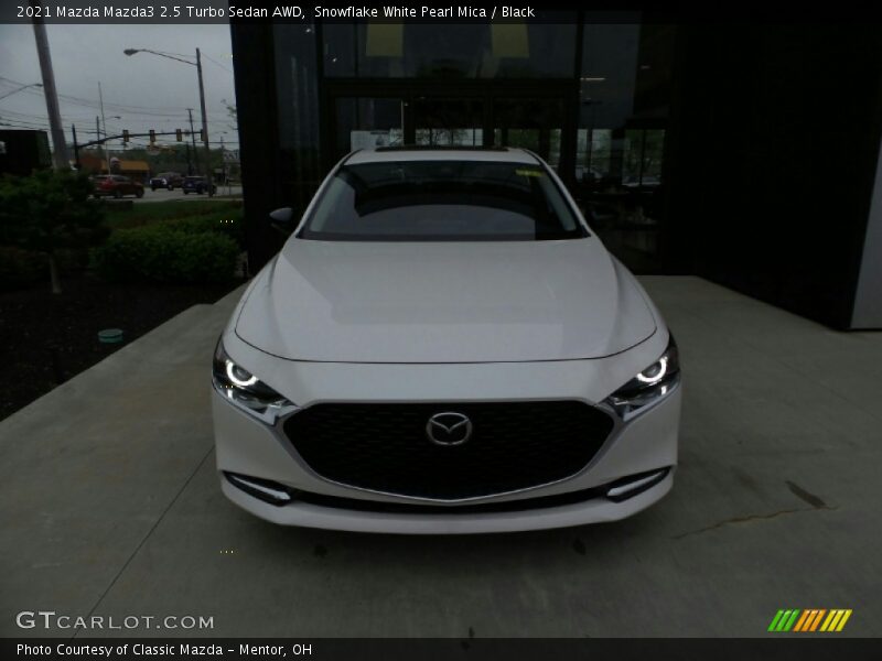 Snowflake White Pearl Mica / Black 2021 Mazda Mazda3 2.5 Turbo Sedan AWD