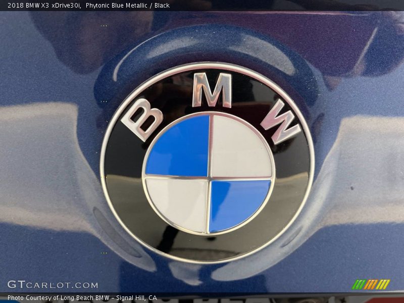 Phytonic Blue Metallic / Black 2018 BMW X3 xDrive30i