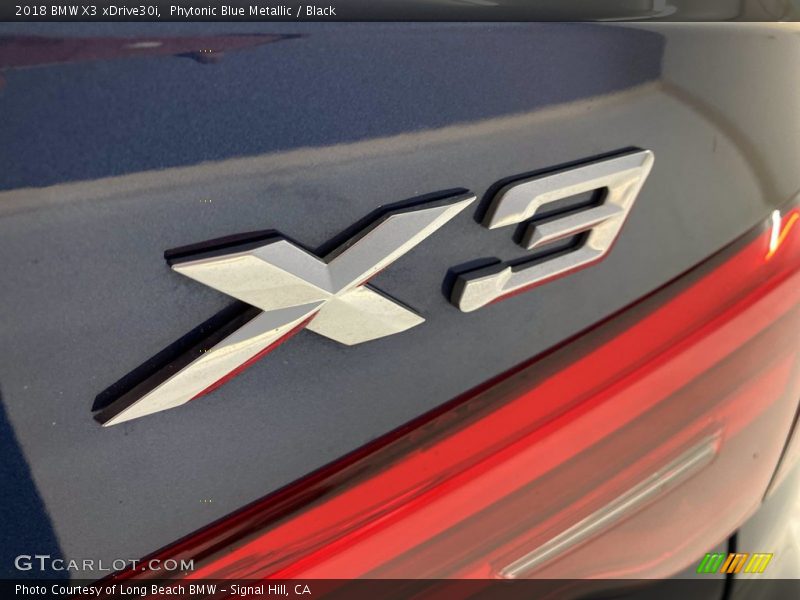 Phytonic Blue Metallic / Black 2018 BMW X3 xDrive30i
