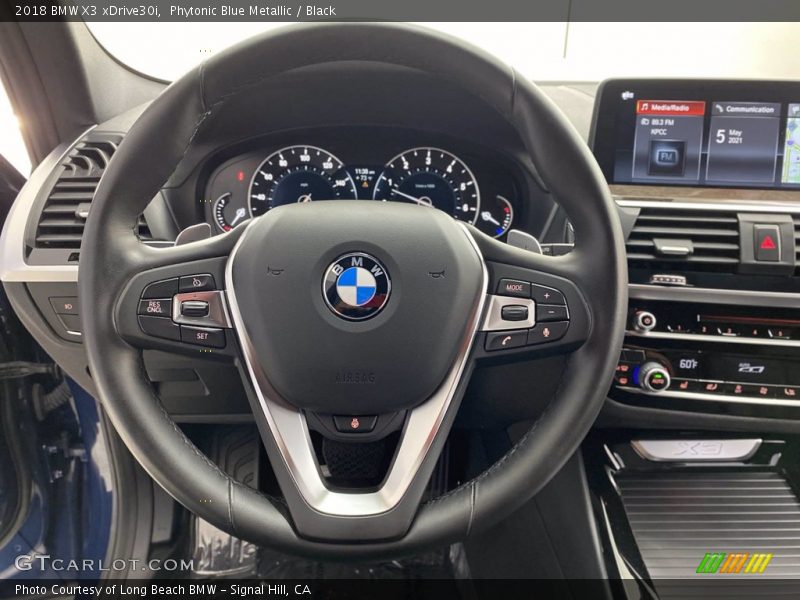 Phytonic Blue Metallic / Black 2018 BMW X3 xDrive30i