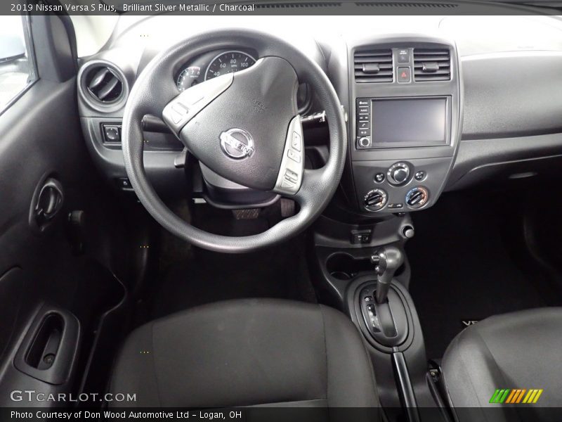 Brilliant Silver Metallic / Charcoal 2019 Nissan Versa S Plus
