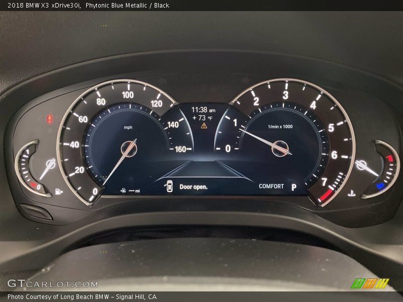 Phytonic Blue Metallic / Black 2018 BMW X3 xDrive30i