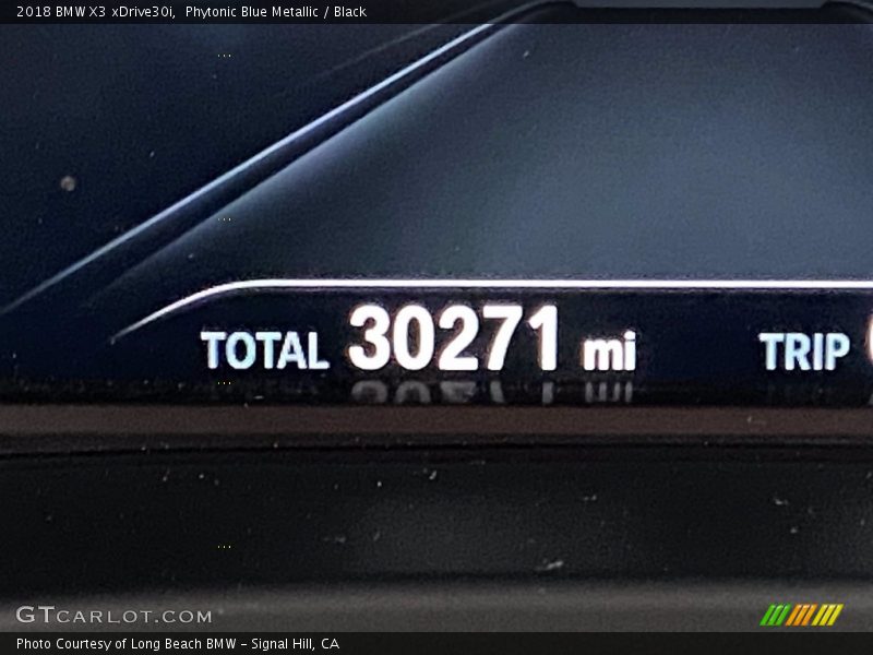 Phytonic Blue Metallic / Black 2018 BMW X3 xDrive30i
