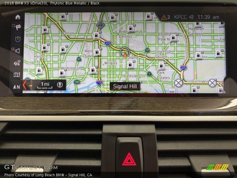 Phytonic Blue Metallic / Black 2018 BMW X3 xDrive30i