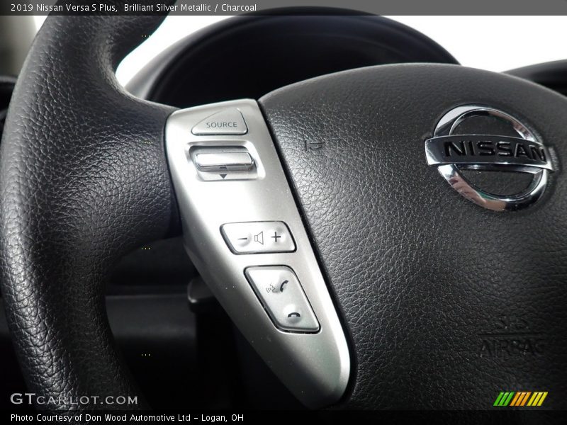 Brilliant Silver Metallic / Charcoal 2019 Nissan Versa S Plus