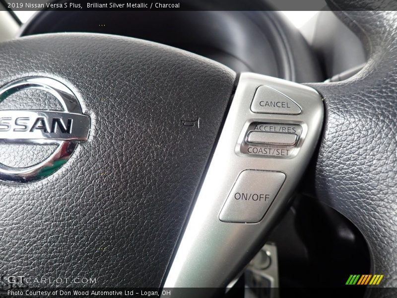 Brilliant Silver Metallic / Charcoal 2019 Nissan Versa S Plus