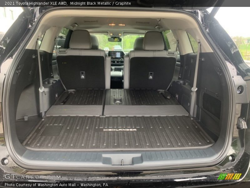 Midnight Black Metallic / Graphite 2021 Toyota Highlander XLE AWD
