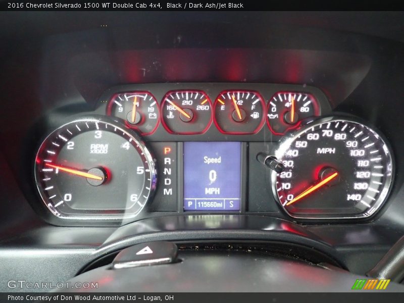 Black / Dark Ash/Jet Black 2016 Chevrolet Silverado 1500 WT Double Cab 4x4
