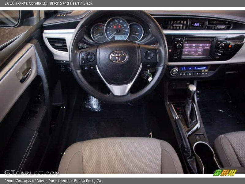 Black Sand Pearl / Black 2016 Toyota Corolla LE