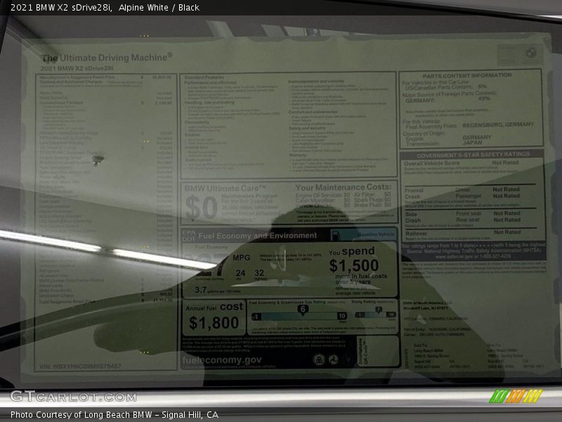 Alpine White / Black 2021 BMW X2 sDrive28i