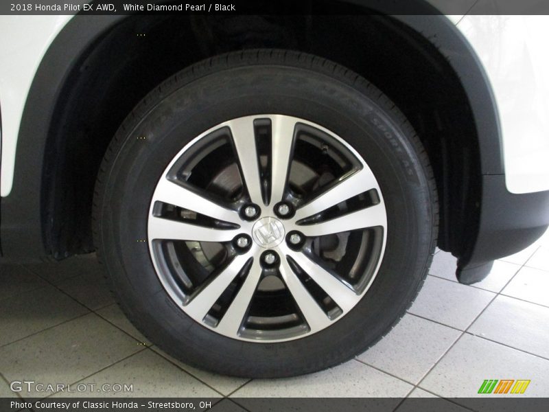 White Diamond Pearl / Black 2018 Honda Pilot EX AWD