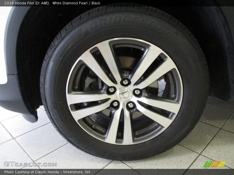 White Diamond Pearl / Black 2018 Honda Pilot EX AWD
