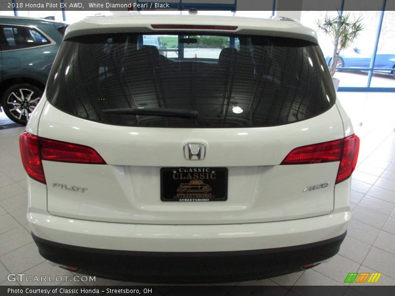 White Diamond Pearl / Black 2018 Honda Pilot EX AWD