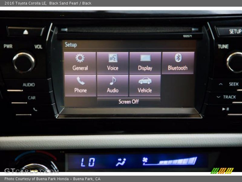 Black Sand Pearl / Black 2016 Toyota Corolla LE