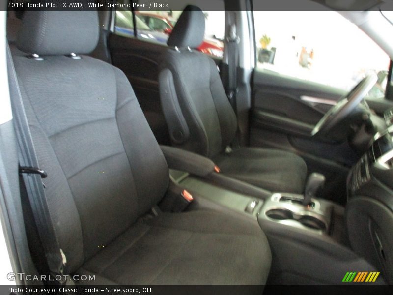 White Diamond Pearl / Black 2018 Honda Pilot EX AWD